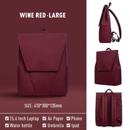 Mah Warna Pepejal Backpack 15.6 Inci Beg Komputer Riba Beg Beg Komputer Riba