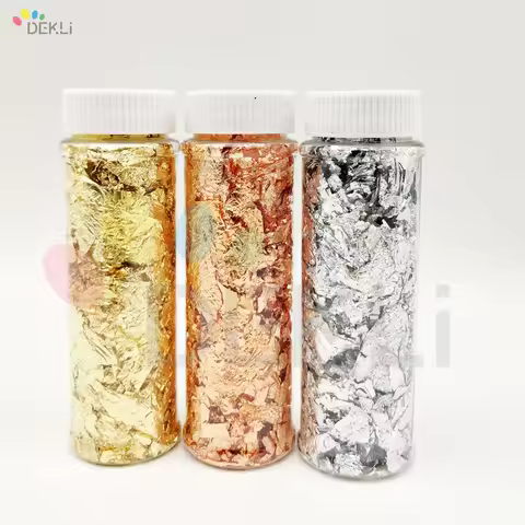 Cake tools Decorate Gold Rose Silver Leaf 2g Bottle for Cake Decorative Foil