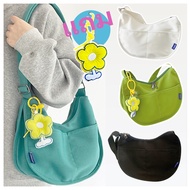 Fashion Bag Korean Nylon Shoulder Sling Elegant Pattern Dumpling Shape.