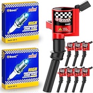 Bravex Ignition Coil Pack DG508 & Spark Plug SP493 For Ford F150 F250 Lincoln Mercury 4.6L engines D