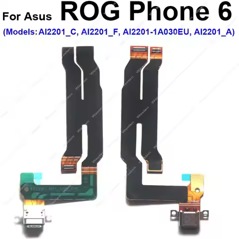 USB Charging Jack Dock Charger Board Flex Cable For Asus ROG Phone 6 ROG 6 AI2201 Replacement
