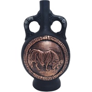喬治亞室內擺飾手工陶瓷酒瓶TY20 A 12生肖 牛 750ml 入口 2.5cm x 寬 19cm x 高 25cm 1個