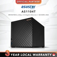 ASUSTOR AS1104T | DRIVESTOR 4 | 4-Bay | 2.5-Gigabit Ethernet | 1 GB DDR4 | NAS