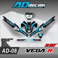 08AD DECALS RBT/GTX VEGA R Latest Modified RBT Duck Motorcycle Striping Stickers SUPERMOTO YZ CRF KL