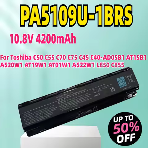 New PA5109U-1BRS Laptop Battery For Toshiba C50 C55 C70 C75 C45 C40-AD05B1 AT15B1 AS20W1 AT19W1 AT01