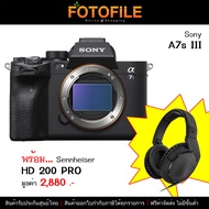 กล้องถ่ายรูป / กล้องมิลเลอร์เลส กล้อง Sony รุ่น A7S III Body พร้อมหูฟัง Sennheiser HD 200​ PRO by Fotofile รับประกันศูนย์ไทย