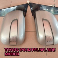 TOYOTA IPSUM ACM21 SIDE MIRROR AUTOFLIP BLUE GLASS WITH LED LIGHT