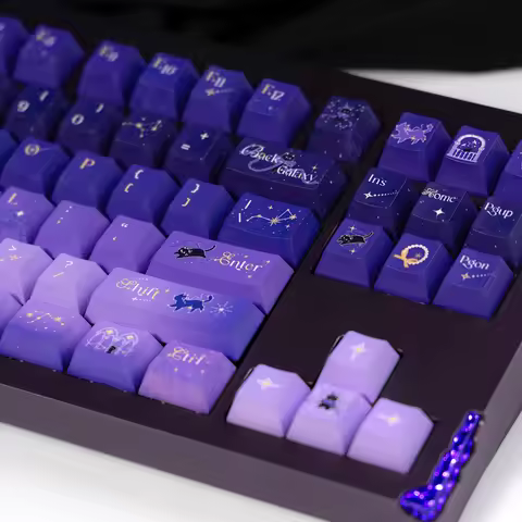Starry sky theme keycaps · Starry night corridor · Night Star tour · Dark blue gradual change origin
