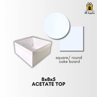 8X8X5 ACETATE TOP CAKE BOX | DH SUPPLIES