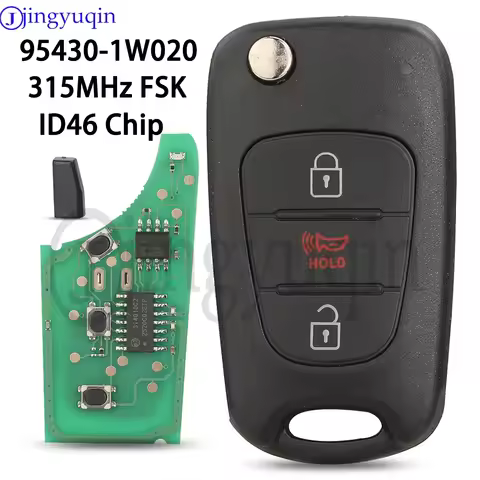 Jingyuqin 95430-1W020 Flip Remote Car Key Fob Control For Kia Rio 2012 2013 ID46 Chip 315MHz FSK TQ8