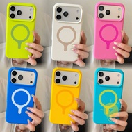 Casing For iPhone 17 Pro Max 16 Magnetic TPU Phone Case Cover 手机壳 Aesthetic Korean Cute