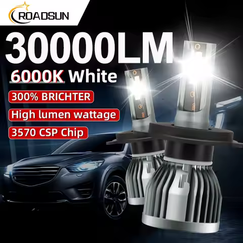 H4 Cooling System 30000LM Car LED Headlight Bult in Driver High Quality 3570 CSP Chips LED Bulbs