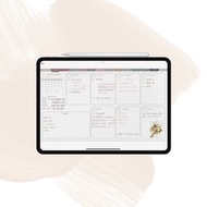 數碼 2025 電子手帳|基本版|方格週計畫|莫蘭迪色|手寫 潑墨系列