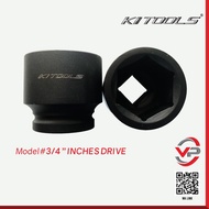 【3/4" x 17mm - 36mm】KI TOOLS HEAVY DUTY IMPACT SOCKET 3/4" INCH DR. STD. LENGTH – 6PT / BOX SOCKET