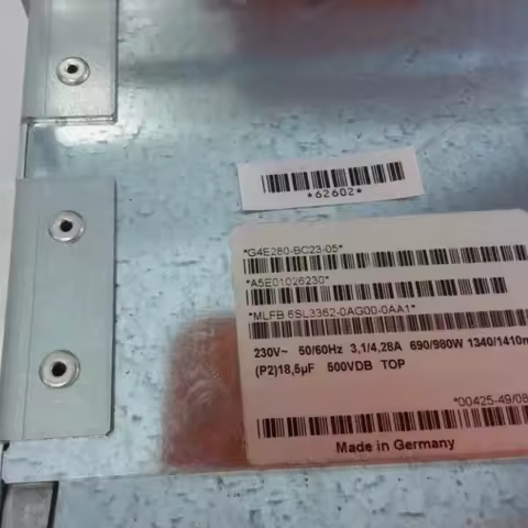 Brand New Original 6SL3362-0AG00-0AA1 Fan Cooler Axial Fan 690W 230V 3.1A Blade Diameter 280mm Speed