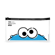 SST5-Plastic Zipped Case S: SST &amp; YWR Cookie Monster Zipper PVC Bag (SST5CK-ZB-S20-WH) W20xH10 cm.