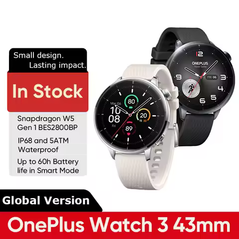 OnePlus Watch 3 43mm Global Version Smartwatch 1.32" AMOLED Display Up to 60h Battery Life Wear OS b