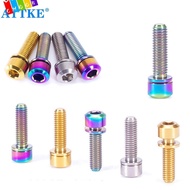 CHAAKIG Fixed Bolt 16mm/18mm/20mm Outdoor MTB Cycling Titanium with Washer Bicycle Stems Screws