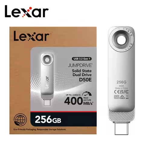 Lexar JumpDrive Solid State Dual Drive D50E USB 3.2 Gen 1 Type-C Flash Pen Drive 50E 128GB 256GB 512