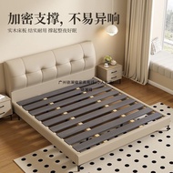 Solid Wood Bed Modern Simplicity1.8Mijia bedroom leather double bed for small apartments1.5Soft bed 