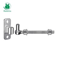 Kesoto Universal Metal Gate Hinge Stainless Steel J Bolt Eye Plate for Driveway Farm Fence Installat