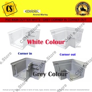 F 300 PVC Rain Gutter Grey or White Corner In Corner Out Joint in Joint Out Penyambung L Palung Air 