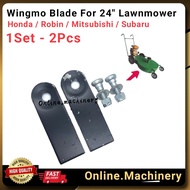 Wingmo Blade For 24" Lawnmower Cutter Blade Mata Mesin Rumput Tolak Hijau Ogawa Mitsubishi Honda Gx160 Robin EY20