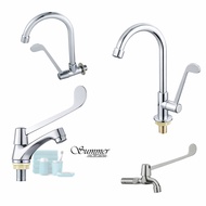 Medical Hospital Brass Basin Tap Wall Tap Wall Kitchen Tap Stand Kitchen Tap Quarter Turned Health C