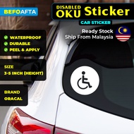 OKU STICKER. OKU LOGO STICKER. STIKER OKU. HANDICAP STICKER. DISABLE STICKER. STICKER KERETA. CAR ST
