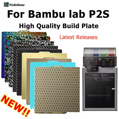 Honeycomb PEI PEO PET Bambu Lab Build Plate for Bambu Lab P2S/P1S/P1P/A1/X1C/X1/X1E 257x257mm Glacie