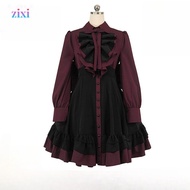 Medieval Gothic Bow Dress Renaissance Steampunk Women's Dress