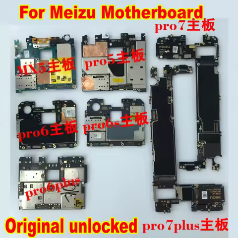 Original Unlock Motherboard For Meizu Pro 5 Pro6 Pro 6S Pro 6 Plus Pro 7 Pro7 Plus MX6 Mainboard Cir