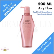 Shiseido Professional Sublimic Airy Flow Shampoo 500ml - Lightweight Gentle Cleanser • Natural &amp; Easy to Manage Hair