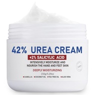 OUKEYA Urea Cream 42% plus Salicylic Acid 2% - Foot & Hand Cream to Moisturize, Soften & Smooth Dry,