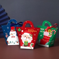 Christmas Candy Bag Xmas Eve Gift Box Bundle Mouth Sugar Box Gift Packing Box Goodie Bag Paper Bag Wrapping