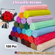 Kawat Bulu Dawai Bulu Gebu 100PCS Colorful Chenille Stems Pipe Cleaners Colors DIY Art and CraftKids