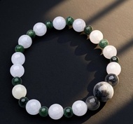 烏雞翡翠圓珠手珠手鍊 | 天然緬甸玉A貨翡翠 | 送禮