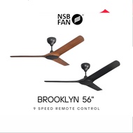 🔥FREE SHIPPING🔥 NSB BROOKLYN 56 Inch DC Motor Ceiling Fan with 3 Blades 9 Speed Remote Control Ceili