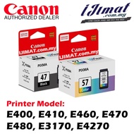 Canon PG-47 PG47 BLACK CL-57 CL57 Colour Ink Cartridge For E400 / E410 / E460 / E470 / E480 / E3170 / E4270 Inkjet Printer (1 UNIT)
