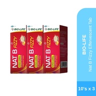 BIO-LIFE NAT B FIZZY EFFERVESCENT TAB 10'S X 3 Embraceliving Living