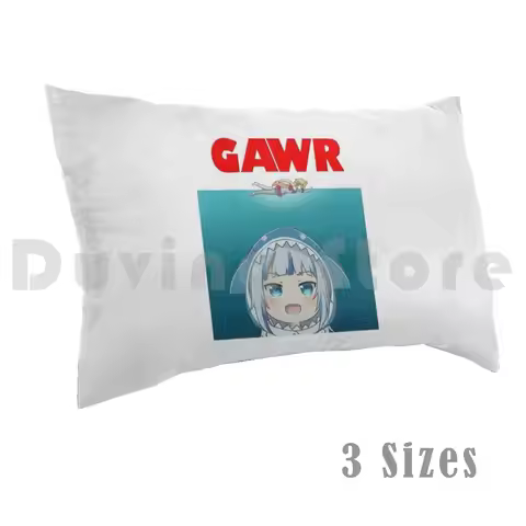 Hololive En-Gawr Gura ParodyPillow case Gawr Gura Vtuber Hololive Gawr Gura Virtual Youtuber Anime S