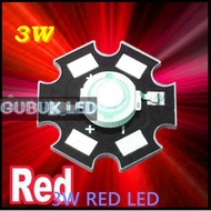 MERAH LED 3 WATT (HIGH POWER LED 3 WATT) - RED