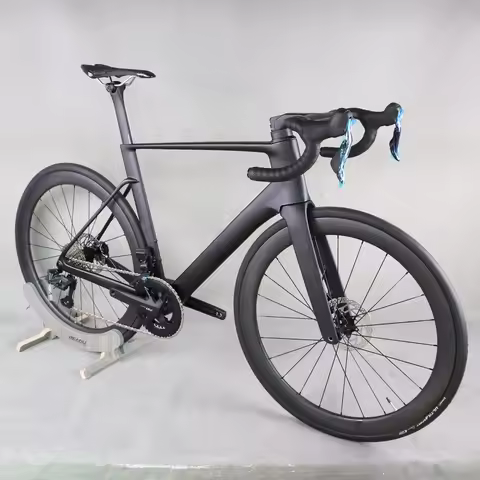 Black Matte Toray T800+T1000 Carbon 24 Speed Aero Road Bike TT-X71 Wheeltop Di2 Groupset Carbon Whee