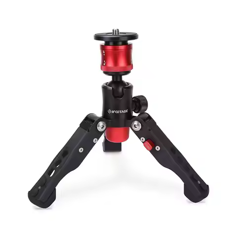 IFOOTAGE Portable Tabletop Mini Tripod Mount with 360° Degree Rotatable Ball-Head,Quick Release Plat