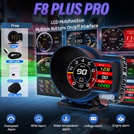 F8 PLUS F8 Plus Pro Car OBD GPS OBD2 Meter Digital Scanner Alarm Speed Gauge display Hud Water temp 