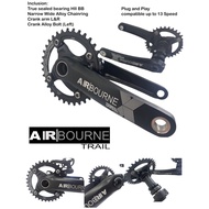 CRANKSET/ CHAINWHEEL AGENTX 1X 34T BLK / AIRBOURNE HALLOTECH CRANKSET