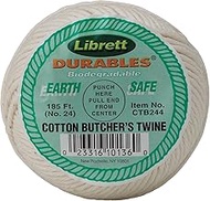 Librett Durables Butchers Twine, Cotton, 185-Feet, Made in America