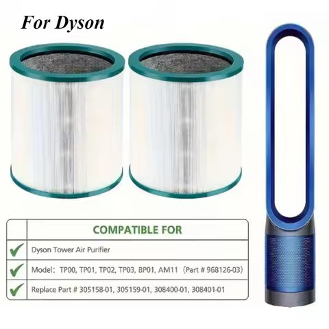 Replacement Air Purifier Filter for Dyson AM11/TP00/TP02/TP03/BP01 – HEPA+Carbon (Compatible with Pu