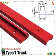TEAMY 1Pcs T-Track, Aluminium Alloy Slide Guide Rail T-Slot Track, 300-600mm T Slider Fixture Slot S