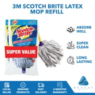 3M Scotch Brite Latex Mop Refill Super Value Twin Pack Easy-to-Install Premium Quality Floor Cleaning Replacement Heads